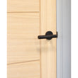 Load image into Gallery viewer, Matt Black Brompton Lever on Rose Set (Plain) Yorkshire Architectural Hardware in situ