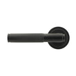 Load image into Gallery viewer, Matt Black Brompton Lever on Rose Set (Art Deco)