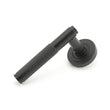 Load image into Gallery viewer, Matt Black Brompton Lever on Rose Set (Art Deco)