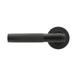 Load image into Gallery viewer, Matt Black Brompton Lever on Rose Set (Beehive) Side