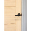 Load image into Gallery viewer, Matt Black Brompton Lever on Rose Set (Beehive) In situ