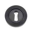 Load image into Gallery viewer, Matt Black Round Keyhole Escutcheon Beehive