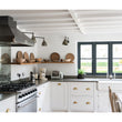 Load image into Gallery viewer, Cup Draw Kitchen Cabinet Pull Handle__Aged Brass_Range Cooker_YewTreeCottage_case_study_yorkshire_architectural_hardware