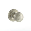 Load image into Gallery viewer, Old English Ripon Solid Brass Reeded Mortice Knob on Concealed Fix Rose - Satin Nickel