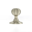 Load image into Gallery viewer, Old English Ripon Solid Brass Reeded Mortice Knob on Concealed Fix Rose - Satin Nickel Side