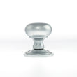 Load image into Gallery viewer, Old English Harrogate Solid Brass Mushroom Mortice Knob on Concealed Fix Rose - Satin Chrome