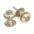 Load image into Gallery viewer, Aged Brass Prestbury Mortice/Rim Knob Set - 50mmin our Door Knobs collection by From The Anvil. Available to buy at Yorkshire Architectural Hardware