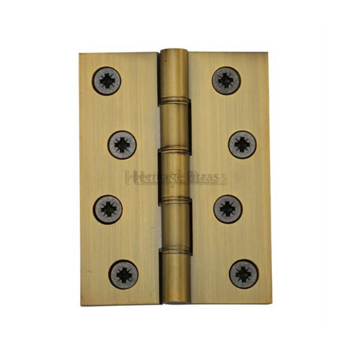 Hinge Brass with Phosphor Washers 4" x 3" Antique Brass finish_Heritage Brass_Yorkshire Achitectural Hardware