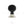 Load image into Gallery viewer, Old English Whitby Ebony Wood Reeded Mortice Knob on 60mm Face Fix Rose - Satin Nickel
