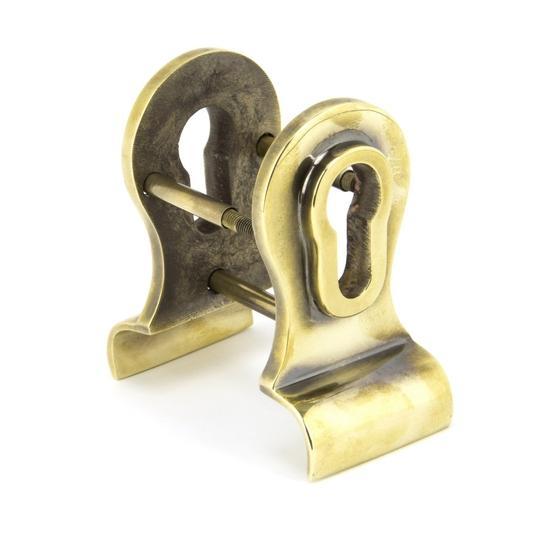 Aged Brass 50mm Euro Door Pull (Back to Back fixings)in our Pull Handles collection by From The Anvil. Available to buy at Yorkshire Architectural Hardware