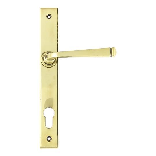 Aged Brass Avon Slimline Lever Espag. Lock Setin our Lever Handles collection by From The Anvil. Available to buy at Yorkshire Architectural Hardware