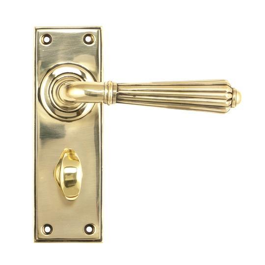 Aged Brass Hinton Lever Bathroom Setin our Lever Handles collection by From The Anvil. Available to buy at Yorkshire Architectural Hardware