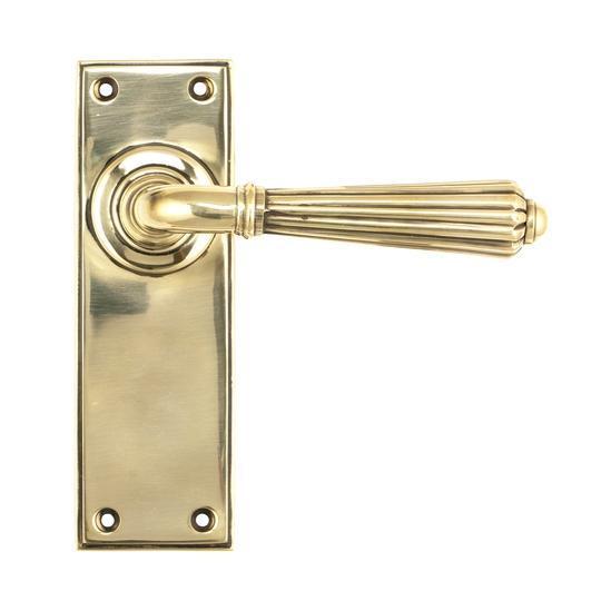 Aged Brass Hinton Lever Latch Setin our Lever Handles collection by From The Anvil. Available to buy at Yorkshire Architectural Hardware
