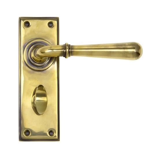 Aged Brass Newbury Lever Bathroom Setin our Lever Handles collection by From The Anvil. Available to buy at Yorkshire Architectural Hardware