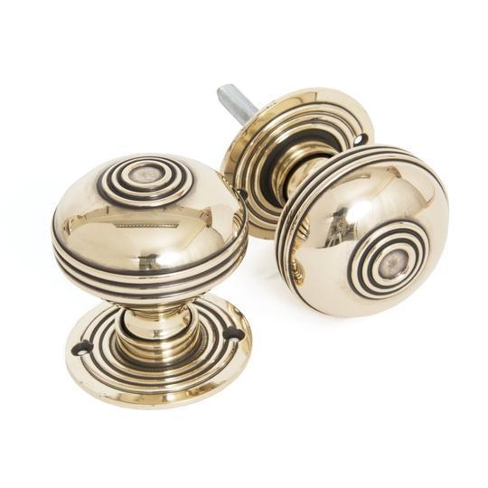 Aged Brass Prestbury Mortice/Rim Knob Set - 63mmin our Door Knobs collection by From The Anvil. Available to buy at Yorkshire Architectural Hardware