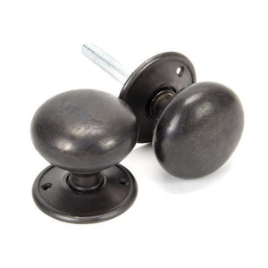 Aged Bronze 57mm Mushroom Mortice/Rim Knob Setin our Door Knobs collection by From The Anvil. Available to buy at Yorkshire Architectural Hardware