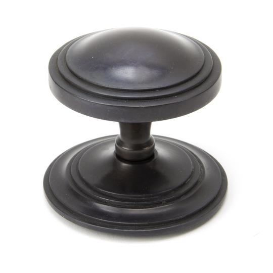 Aged Bronze Art Deco Centre Door Knobin our Door Knobs collection by From The Anvil. Available to buy at Yorkshire Architectural Hardware