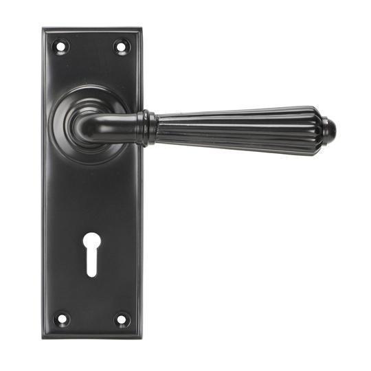 Aged Bronze Hinton Lever Lock Setin our Lever Handles collection by From The Anvil. Available to buy at Yorkshire Architectural Hardware