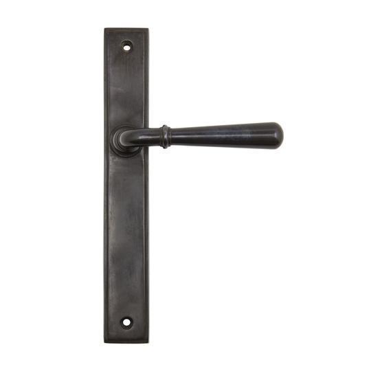 Aged Bronze Newbury Slimline Lever Latch Setin our Lever Handles collection by From The Anvil. Available to buy at Yorkshire Architectural Hardware