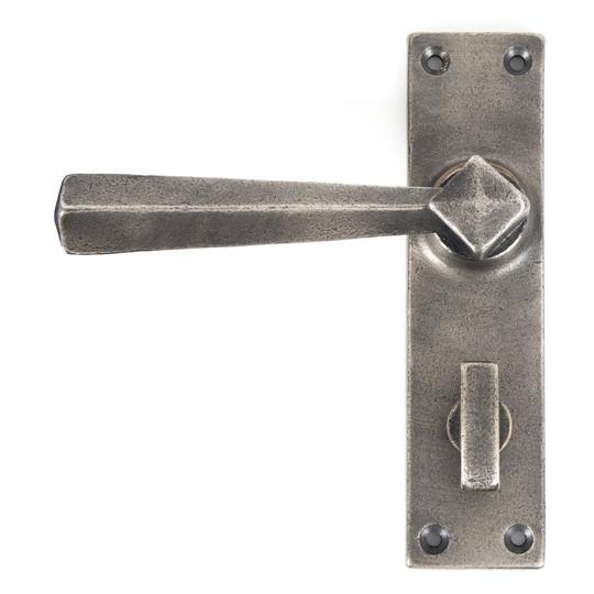 Antique Pewter Straight Lever Bathroom Setin our Lever Handles collection by From The Anvil. Available to buy at Yorkshire Architectural Hardware
