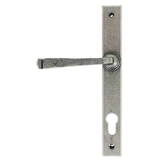 Avon Slimline Lever Espag. Lock Set - Pewter Patinain our Lever Handles collection by From The Anvil. Available to buy at Yorkshire Architectural Hardware