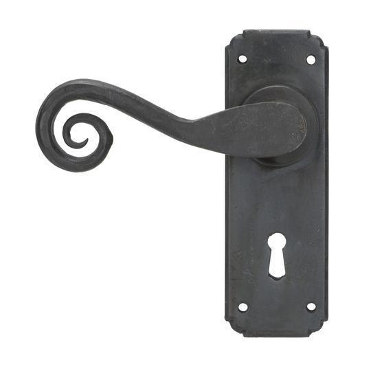 Beeswax Sprung Monkeytail Lever Lock Handle Set -in our Lever Handles collection by From The Anvil. Available to buy at Yorkshire Architectural Hardware