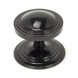 Black Art Deco Centre Door Knobin our Door Knobs collection by From The Anvil. Available to buy at Yorkshire Architectural Hardware