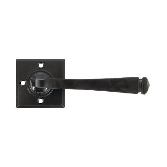 Black Avon Lever on Rose Set Unsprungin our Lever Handles collection by From The Anvil. Available to buy at Yorkshire Architectural Hardware