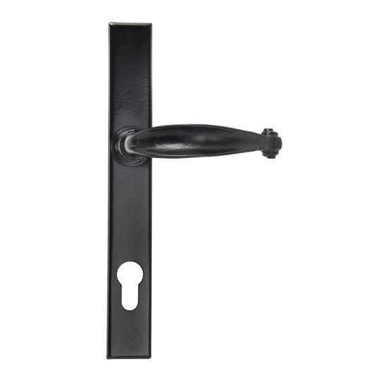 Black Cottage Slimline Lever Espag. Lock Setin our Lever Handles collection by From The Anvil. Available to buy at Yorkshire Architectural Hardware