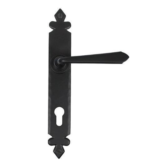 Black Cromwell Lever Espag. Lock Setin our Lever Handles collection by From The Anvil. Available to buy at Yorkshire Architectural Hardware