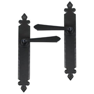 Black Cromwell Sprung Lever Latch Setin our Lever Handles collection by From The Anvil. Available to buy at Yorkshire Architectural Hardware