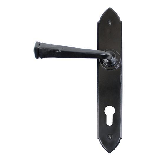 Black Gothic Lever Espag. Lock Setin our Lever Handles collection by From The Anvil. Available to buy at Yorkshire Architectural Hardware