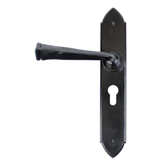 Black Gothic Lever Euro Lock Setin our Lever Handles collection by From The Anvil. Available to buy at Yorkshire Architectural Hardware