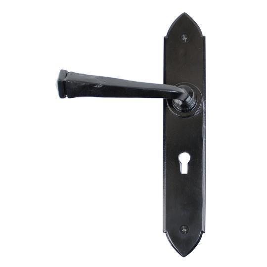 Black Gothic Lever Lock Setin our Lever Handles collection by From The Anvil. Available to buy at Yorkshire Architectural Hardware