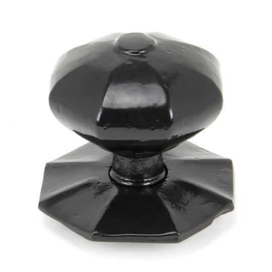 Black Octagonal Centre Door Knob - Internalin our Door Knobs collection by From The Anvil. Available to buy at Yorkshire Architectural Hardware