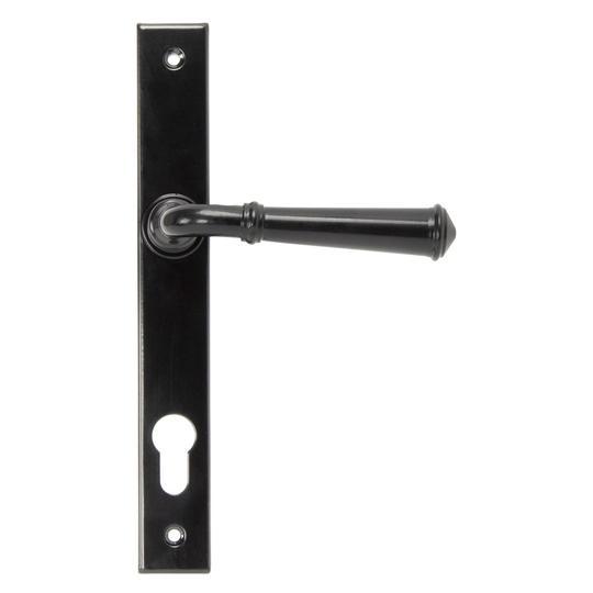 Black Regency Slimline Lever Espag Lock Setin our Lever Handles collection by From The Anvil. Available to buy at Yorkshire Architectural Hardware