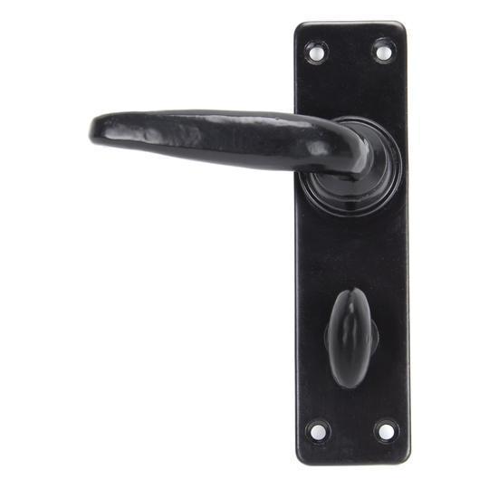 Black Smooth Lever Bathroom Setin our Lever Handles collection by From The Anvil. Available to buy at Yorkshire Architectural Hardware