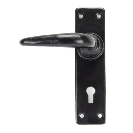 Black Smooth Lever Lock Setin our Lever Handles collection by From The Anvil. Available to buy at Yorkshire Architectural Hardware