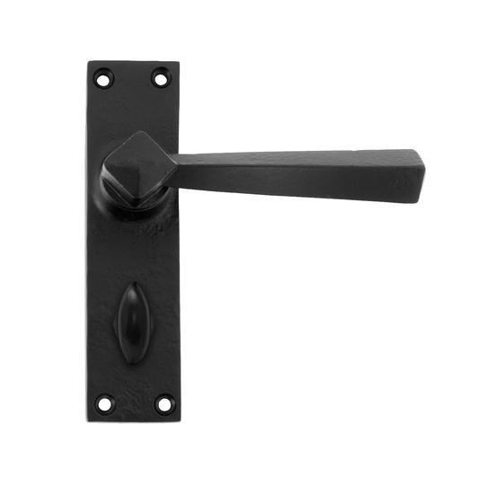 Black Straight Lever Bathroom Setin our Lever Handles collection by From The Anvil. Available to buy at Yorkshire Architectural Hardware