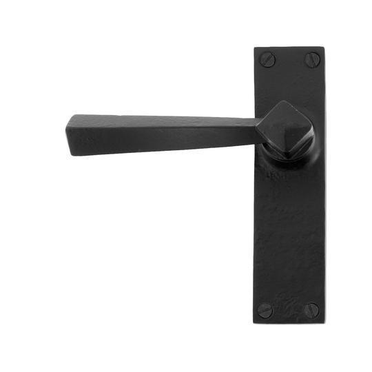 Black Straight Lever Latch Setin our Lever Handles collection by From The Anvil. Available to buy at Yorkshire Architectural Hardware