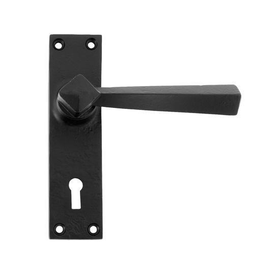 Black Straight Lever Lock Setin our Lever Handles collection by From The Anvil. Available to buy at Yorkshire Architectural Hardware