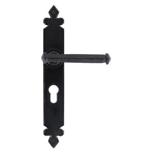 Black Tudor Euro Lever Lock 47mm Centrein our Lever Handles collection by From The Anvil. Available to buy at Yorkshire Architectural Hardware