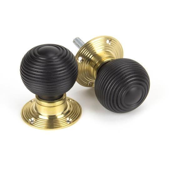 Ebony and PB Cottage Mortice/Rim Knob Set - Smallin our Door Knobs collection by From The Anvil. Available to buy at Yorkshire Architectural Hardware