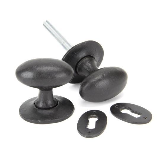 External Beeswax Oval Mortice/Rim Knob Setin our Door Knobs collection by From The Anvil. Available to buy at Yorkshire Architectural Hardware