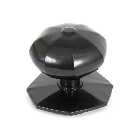 Octagonal Centre Door Knob - Blackin our Door Knobs collection by From The Anvil. Available to buy at Yorkshire Architectural Hardware