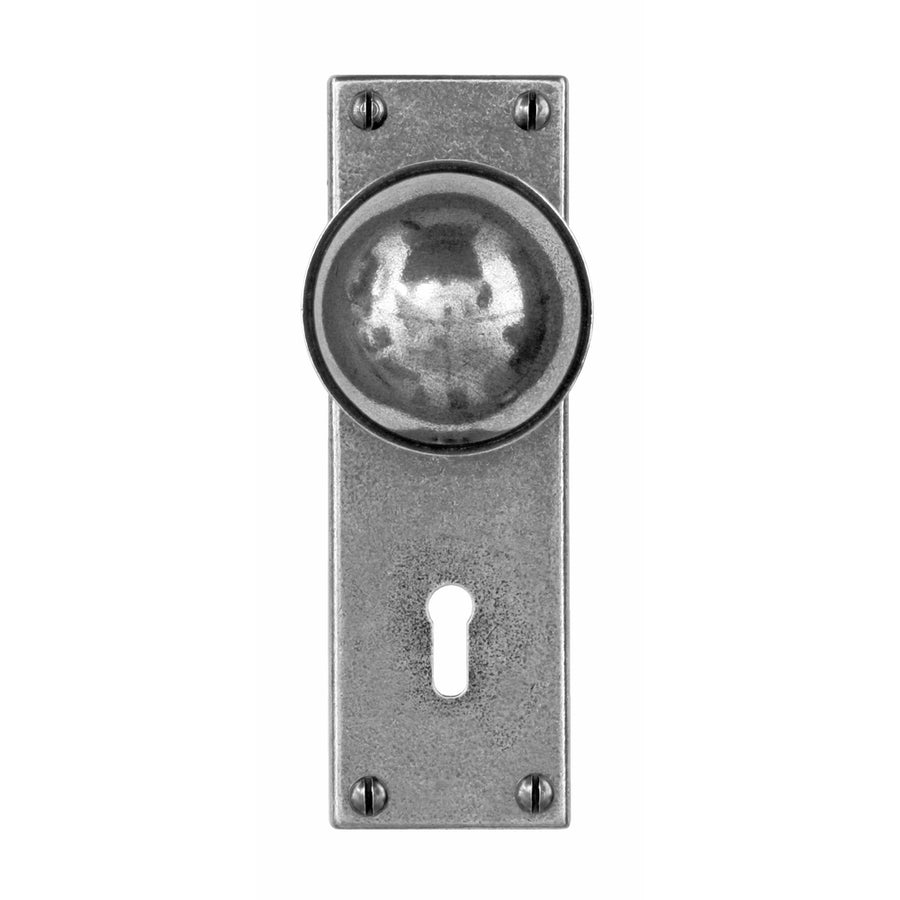 Pelton Pewter Door Knob Lock/Keyhole