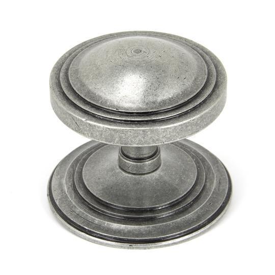 Pewter Art Deco Centre Door Knobin our Door Knobs collection by From The Anvil. Available to buy at Yorkshire Architectural Hardware