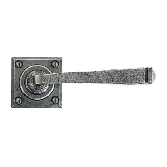 Pewter Avon Lever on Rose Set Sprungin our Lever Handles collection by From The Anvil. Available to buy at Yorkshire Architectural Hardware
