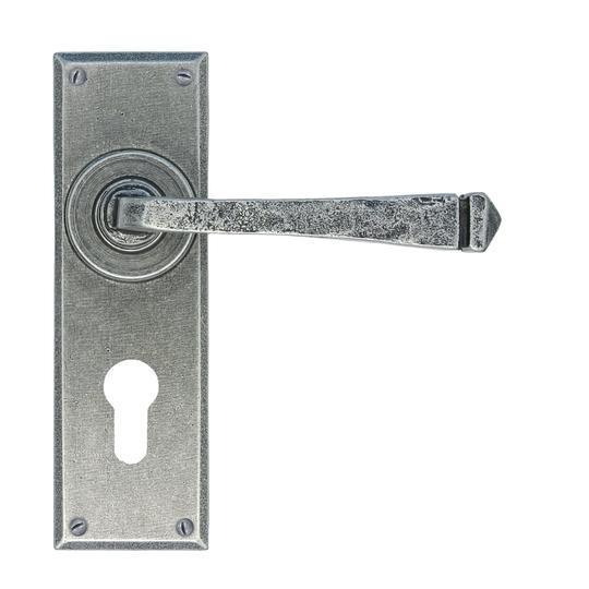 Pewter Avon Pewter Euro Lever Lock Setin our Lever Handles collection by From The Anvil. Available to buy at Yorkshire Architectural Hardware