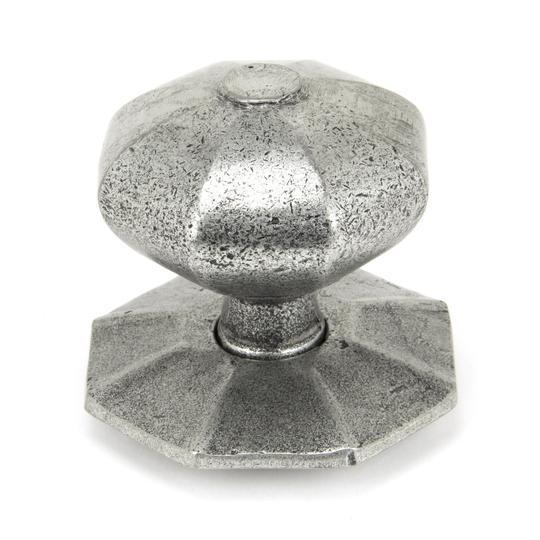 Pewter Octagonal Centre Door Knob - Internalin our Door Knobs collection by From The Anvil. Available to buy at Yorkshire Architectural Hardware